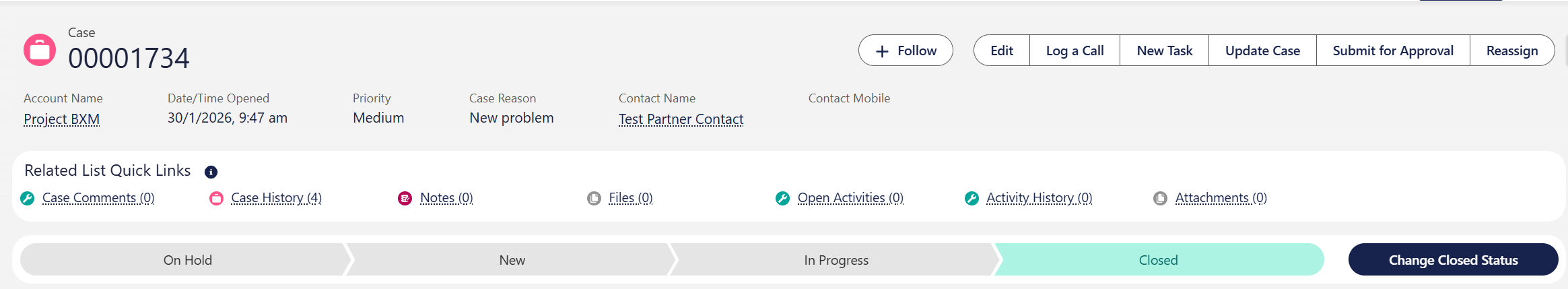 BXM Case Lodgement Interface